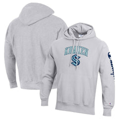 NHL Seattle Kraken Champion Reverse Weave Pullover Hoodie - Heather Gray