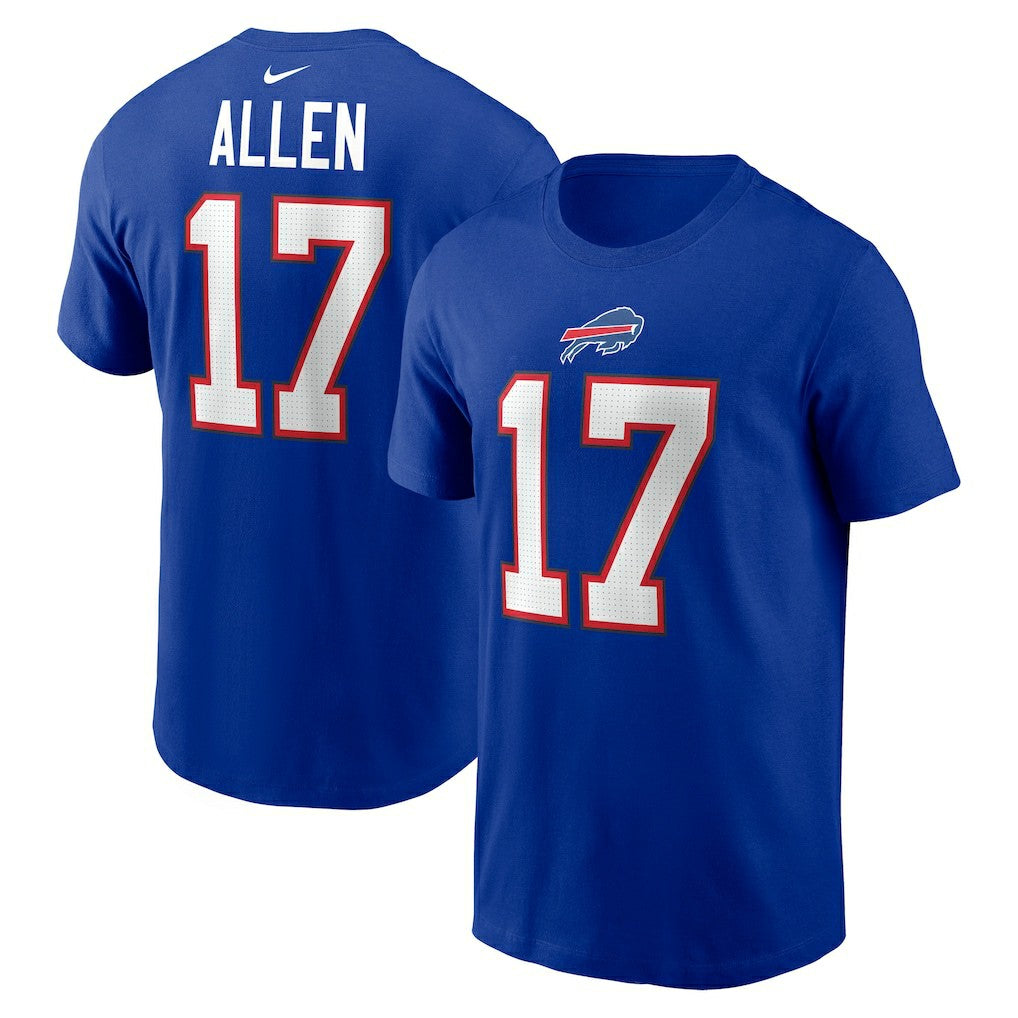 Josh Allen Buffalo Bills Player Name & Number T-Shirt Royal