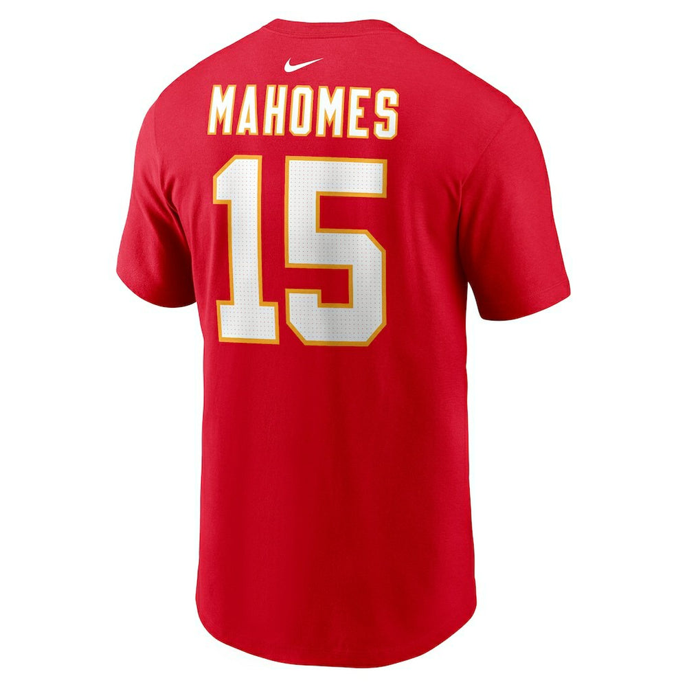 Patrick Mahomes Kansas City Chiefs Player Name & Number T-Shirt Red