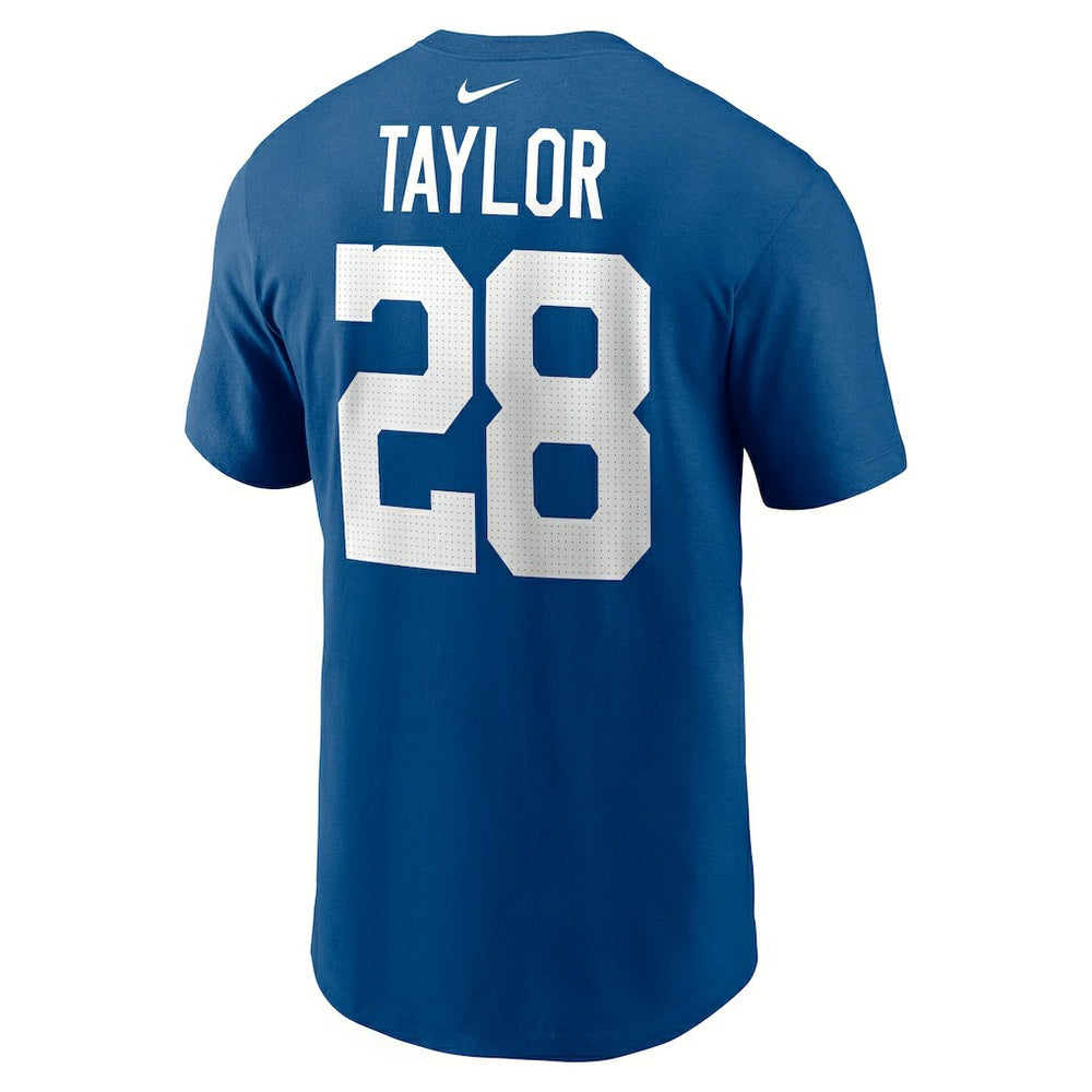 Jonathan Taylor Indianapolis Colts Player Name & Number T-Shirt Royal