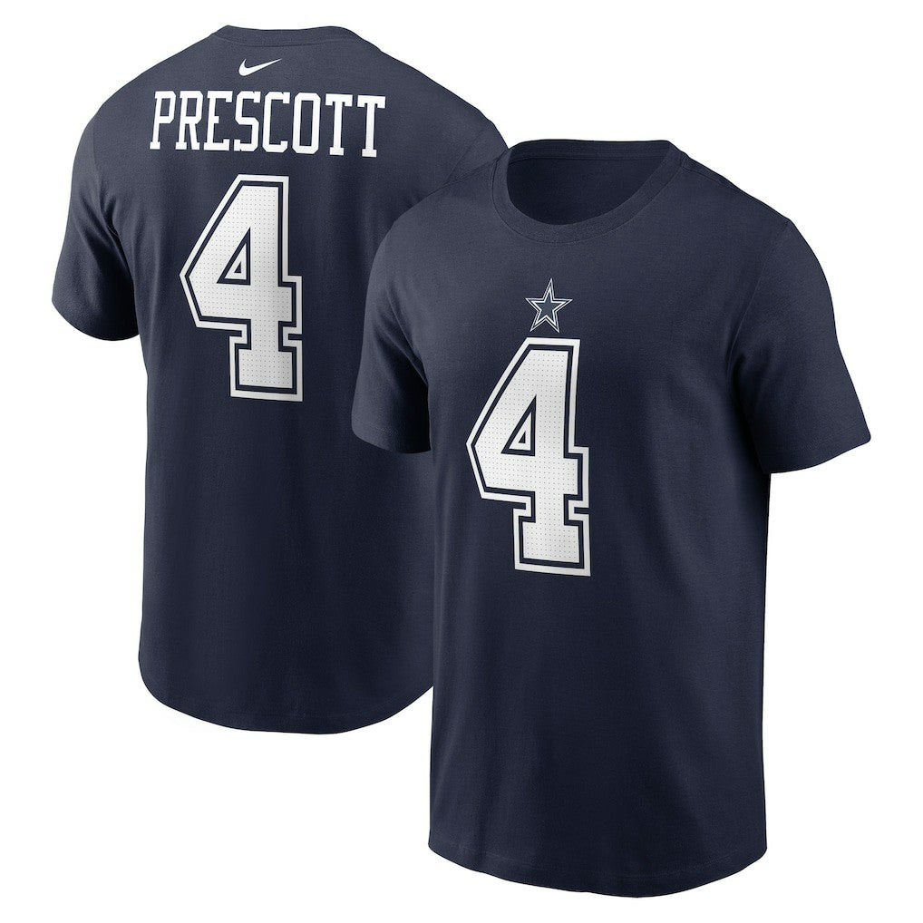 Dak Prescott Dallas Cowboys Player Name & Number T-Shirt Navy