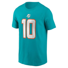 Tyreek Hill Miami Dolphins Player Name & Number T-Shirt Aqua