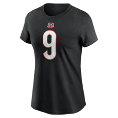 Joe Burrow Cincinnati Bengals Women's Player Name & Number T-Shirt Black