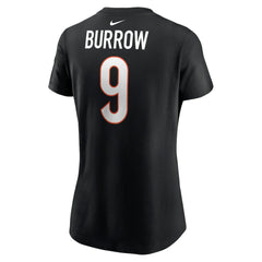 Joe Burrow Cincinnati Bengals Women's Player Name & Number T-Shirt Black