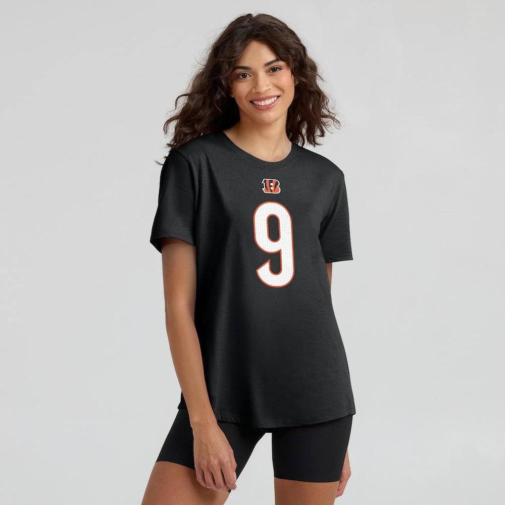 Joe Burrow Cincinnati Bengals Women's Player Name & Number T-Shirt Black