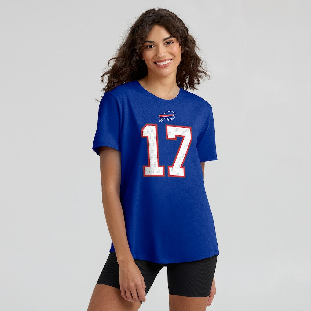 Josh Allen Buffalo Bills Women's Player Name & Number T-Shirt Royal