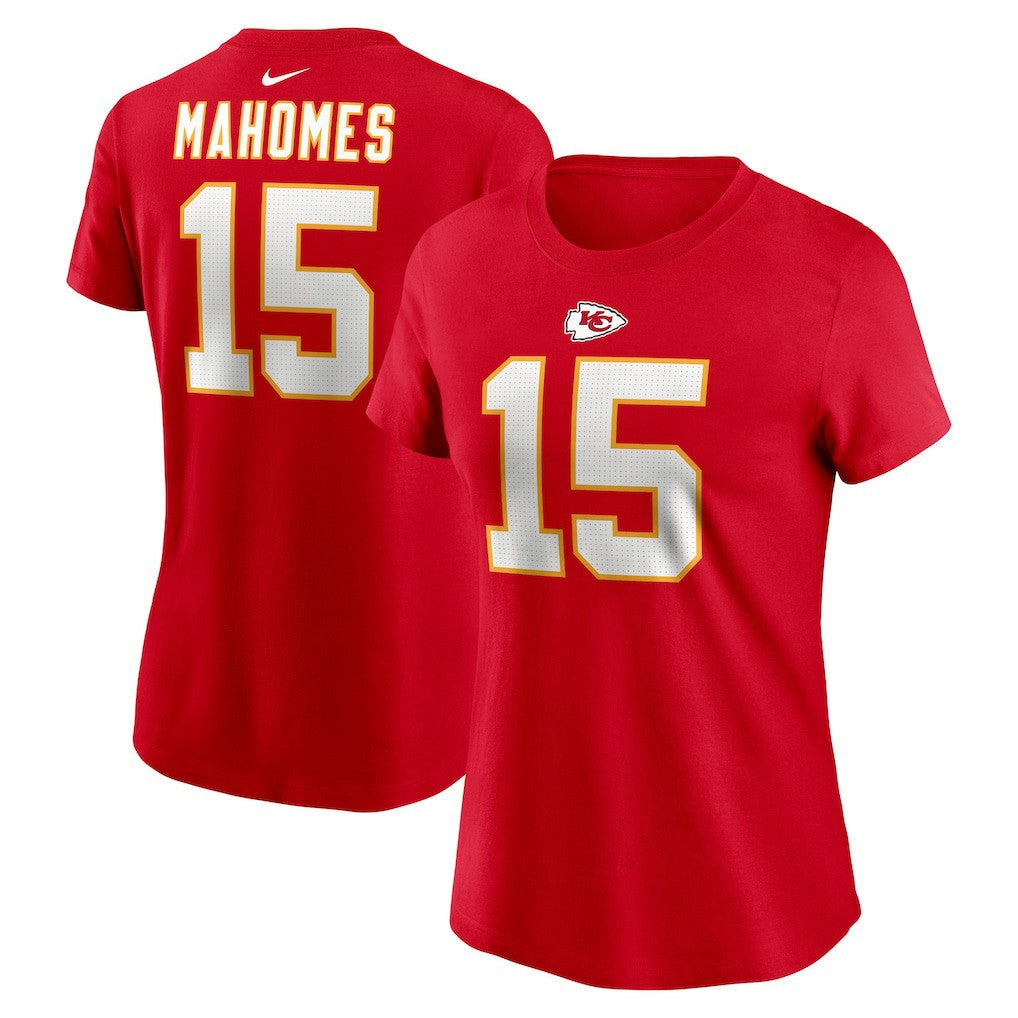 Patrick Mahomes Kansas City Chiefs Women's Player Name & Number T-Shirt Red