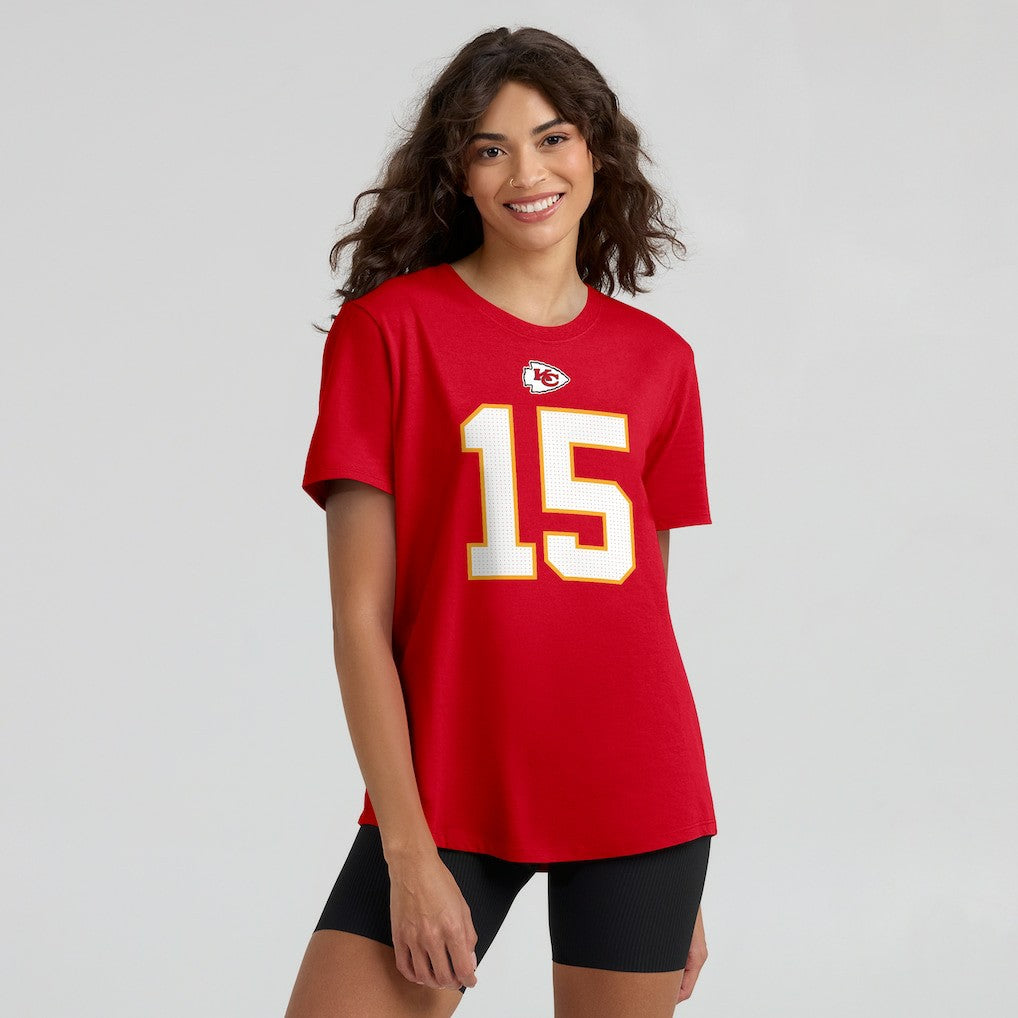 Patrick Mahomes Kansas City Chiefs Women's Player Name & Number T-Shirt Red