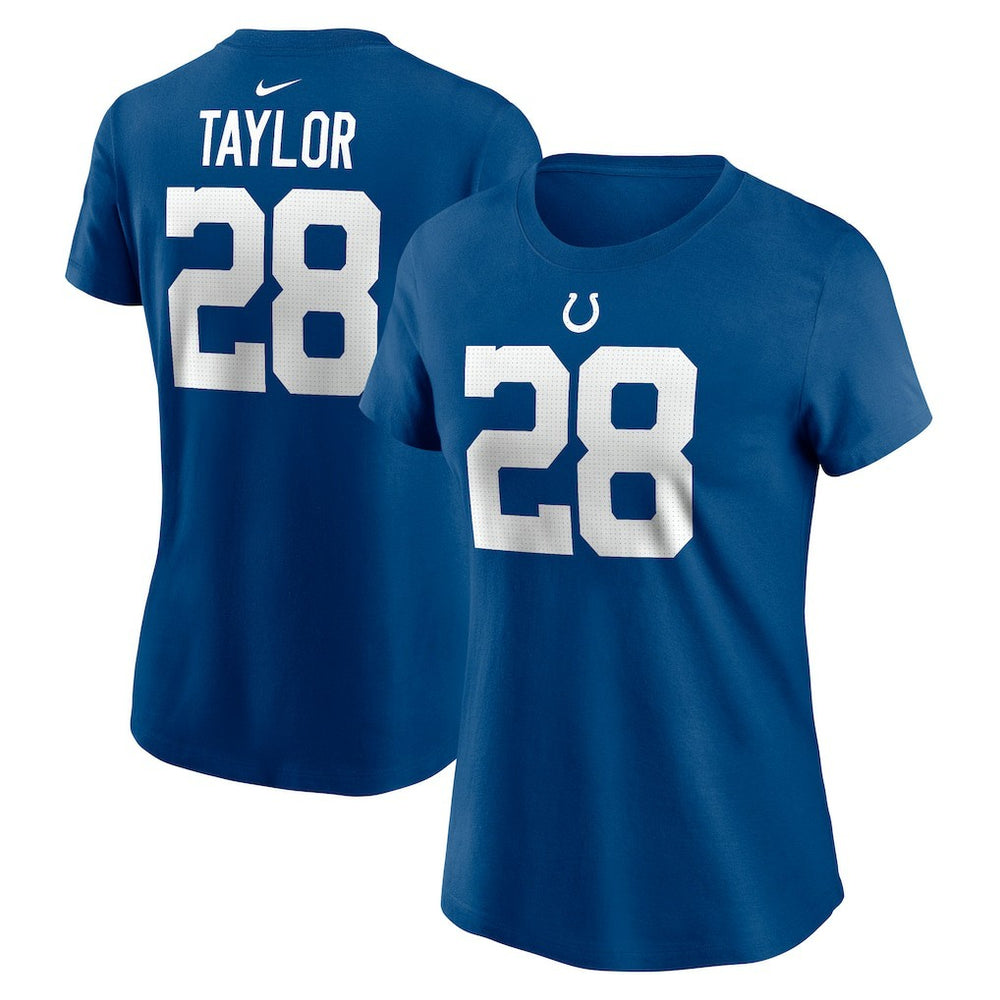 Jonathan Taylor Indianapolis Colts Women's Player Name & Number T-Shirt Royal
