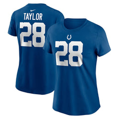 Jonathan Taylor Indianapolis Colts Women's Player Name & Number T-Shirt Royal