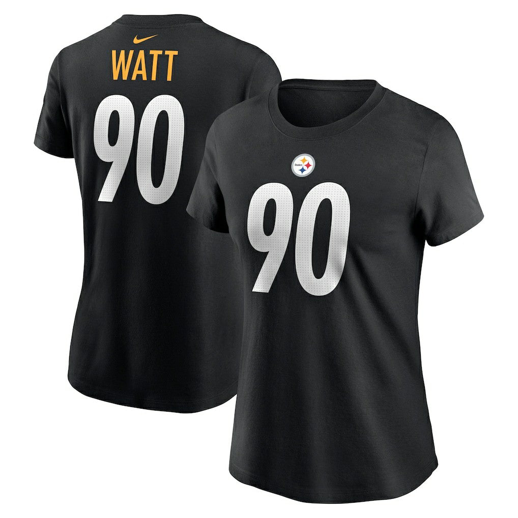 T.J. Watt Pittsburgh Steelers Women's Player Name & Number T-Shirt Black