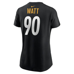 T.J. Watt Pittsburgh Steelers Women's Player Name & Number T-Shirt Black