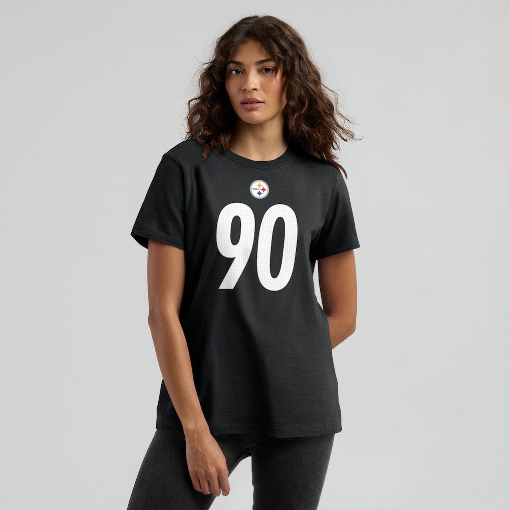 T.J. Watt Pittsburgh Steelers Women's Player Name & Number T-Shirt Black