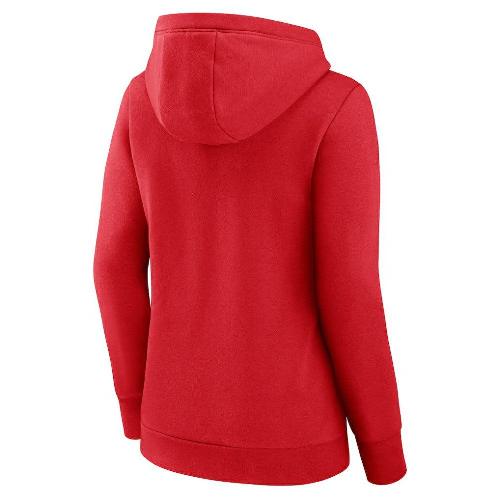 St. Louis Cardinals Fanatics Women's Simplicity Crossover V-Neck Pullover Hoodie - Red Hoodies