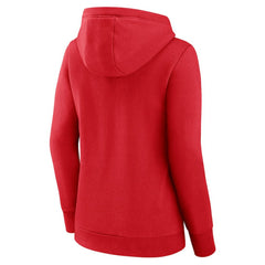 St. Louis Cardinals Fanatics Women's Simplicity Crossover V-Neck Pullover Hoodie - Red Hoodies