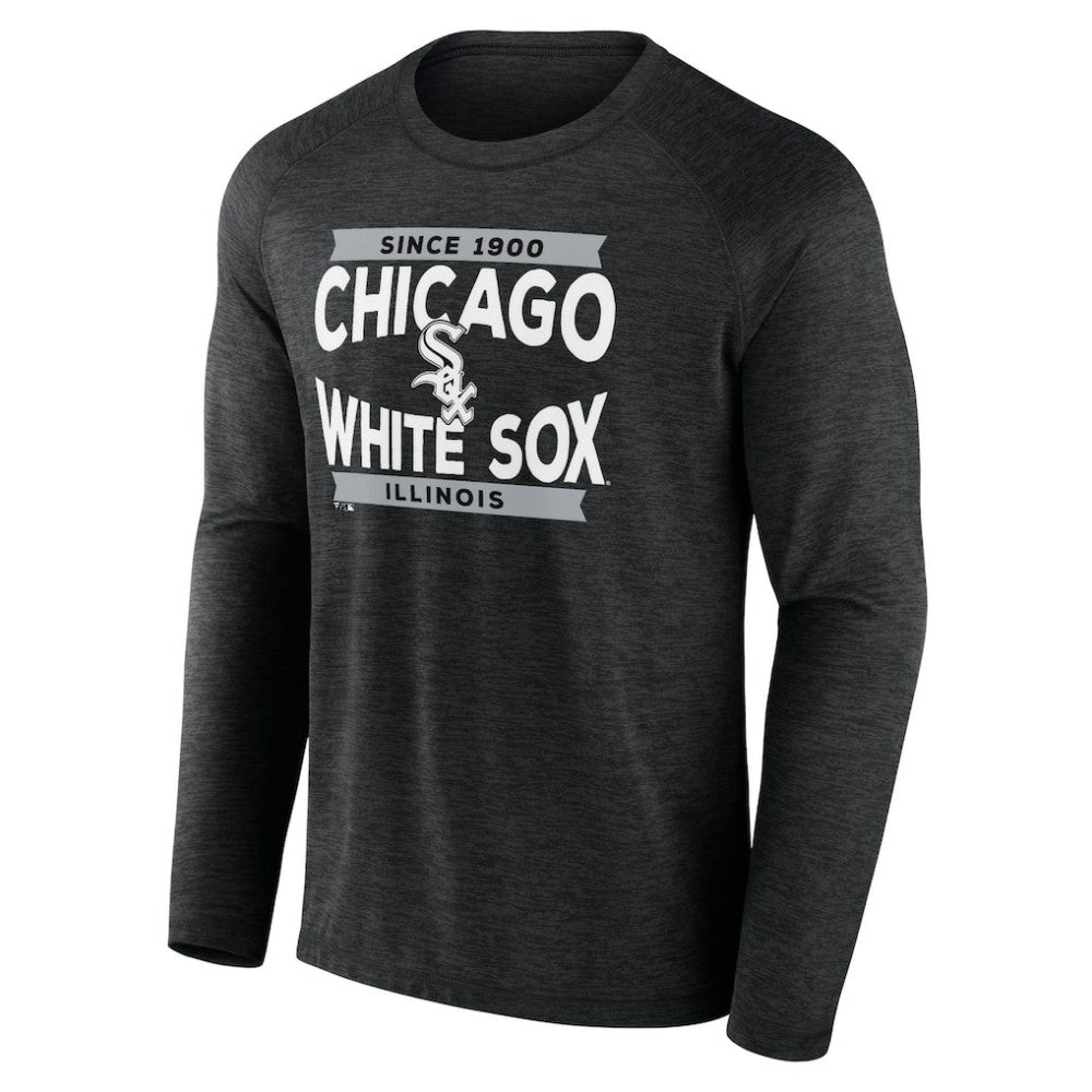 Chicago White Sox Fanatics Heroic Play Raglan Long Sleeve T-Shirt - Black T-shirts