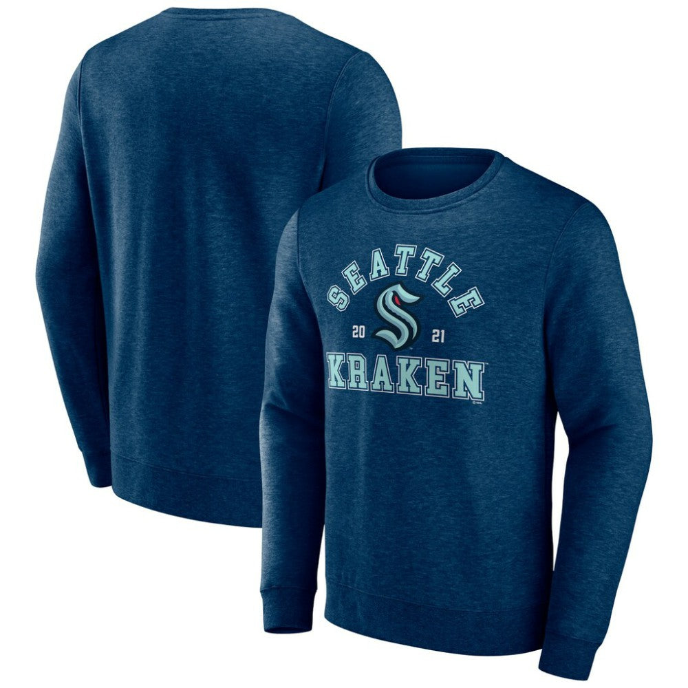 NHL Seattle Kraken Fanatics Classic Arch Pullover Sweatshirt - Navy