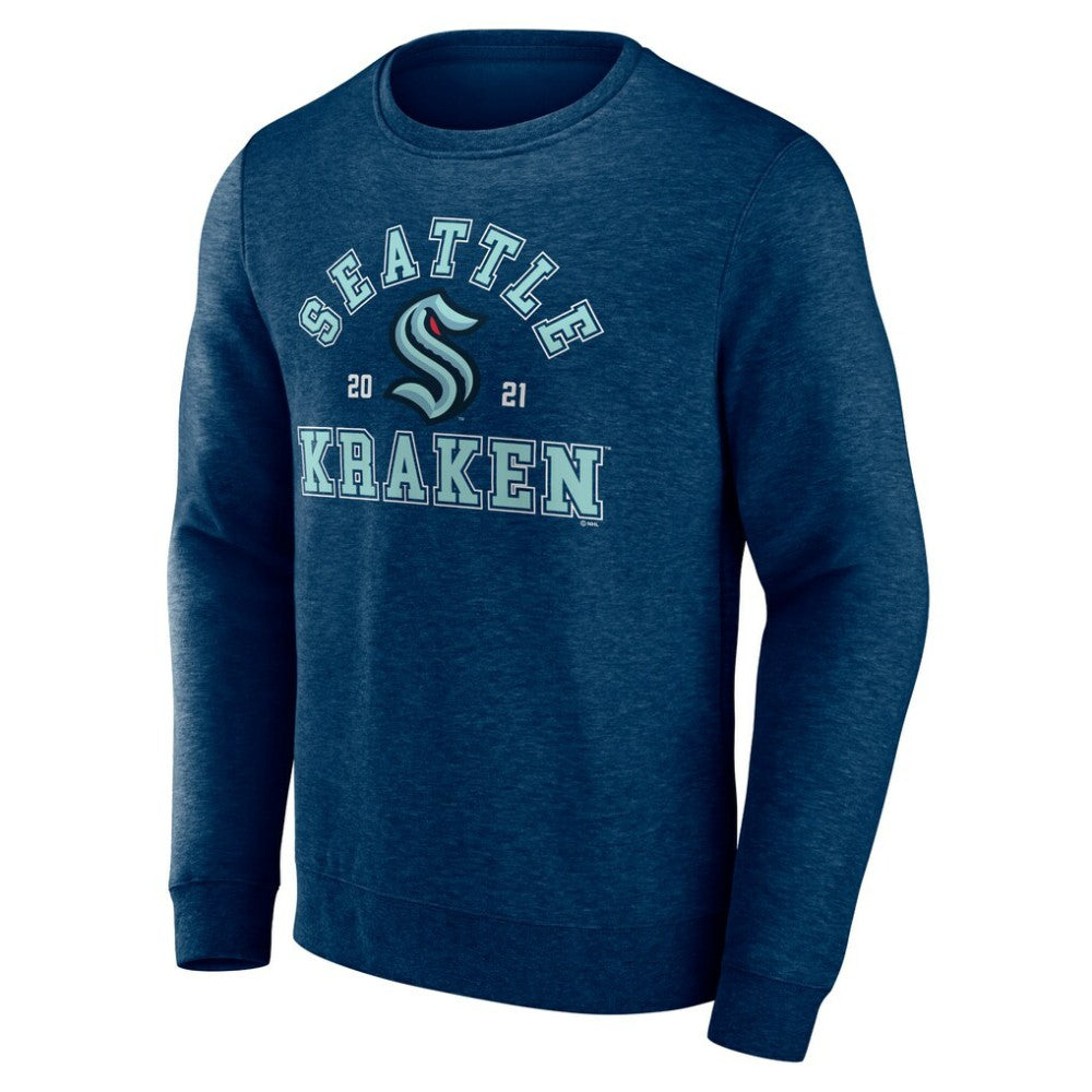 NHL Seattle Kraken Fanatics Classic Arch Pullover Sweatshirt - Navy
