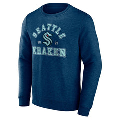 NHL Seattle Kraken Fanatics Classic Arch Pullover Sweatshirt - Navy