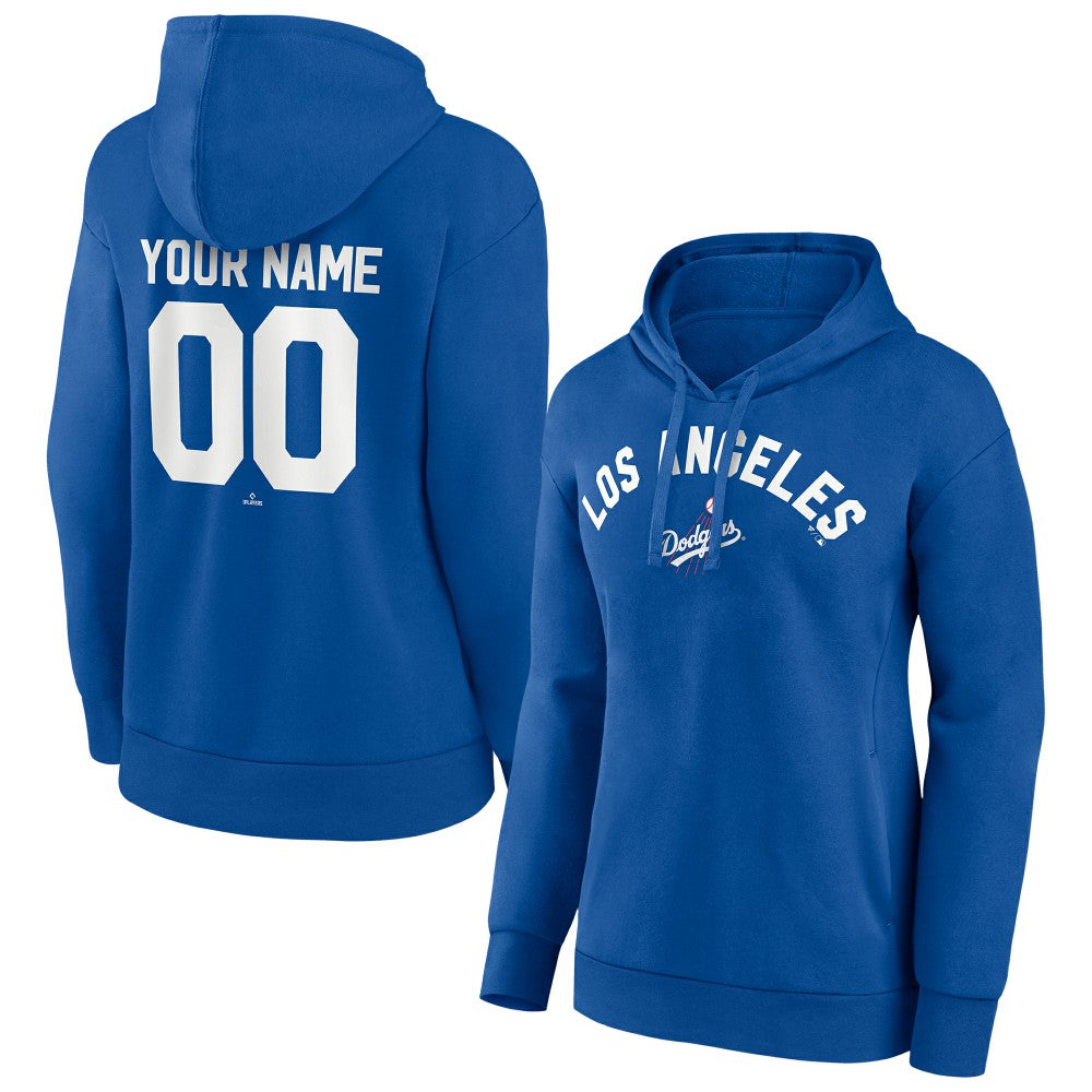 Los Angeles Dodgers Women's Personalized Cooperstown Collection Winning Streak Pullover Hoodie - Royal Hoodies