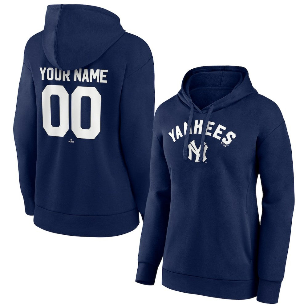 New York Yankees Women's Personalized Cooperstown Collection Winning Streak Pullover Hoodie - Navy Hoodies
