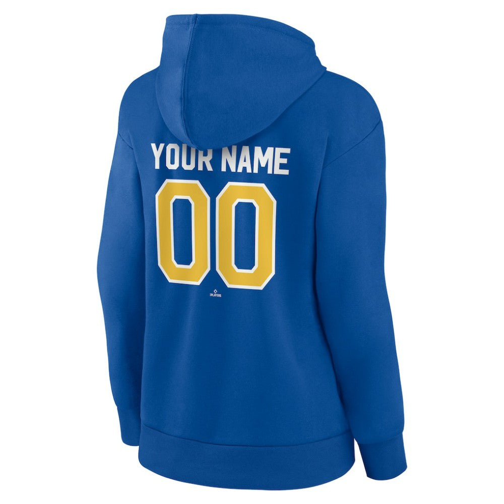 Seattle Mariners Women's Personalized Cooperstown Collection Winning Streak Pullover Hoodie - Royal Hoodies