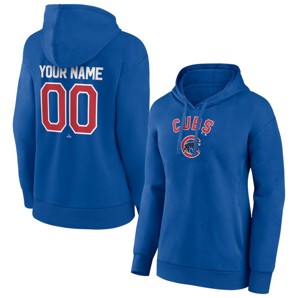 Chicago Cubs Women's Personalized Team Winning Streak Pullover Hoodie - Royal Hoodies