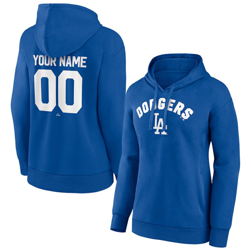 Los Angeles Dodgers Women's Personalized Team Winning Streak Pullover Hoodie - Royal Hoodies
