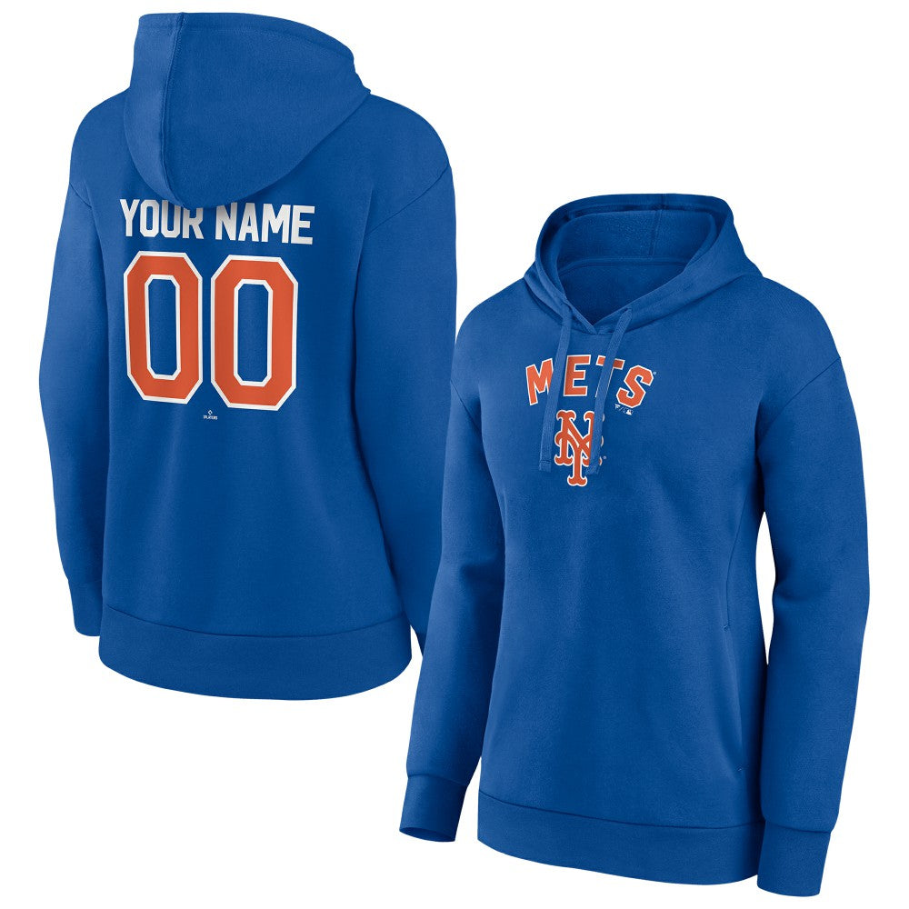 New York Mets Women's Personalized Team Winning Streak Pullover Hoodie - Royal Hoodies