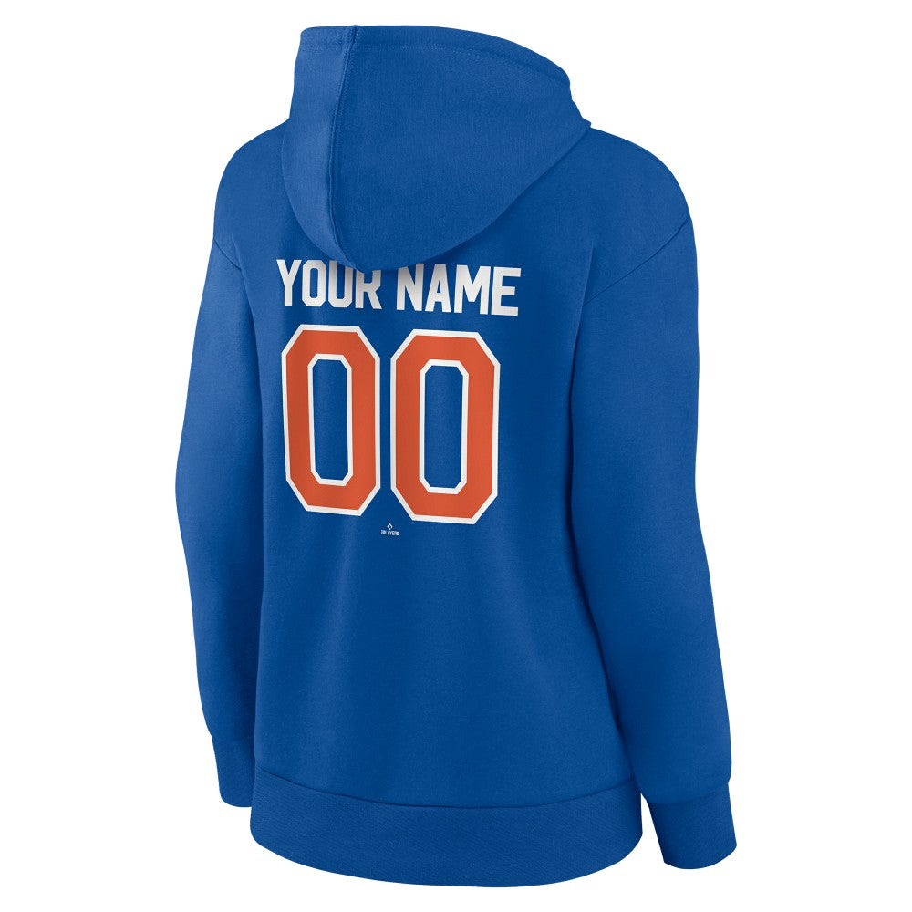 New York Mets Women's Personalized Team Winning Streak Pullover Hoodie - Royal Hoodies