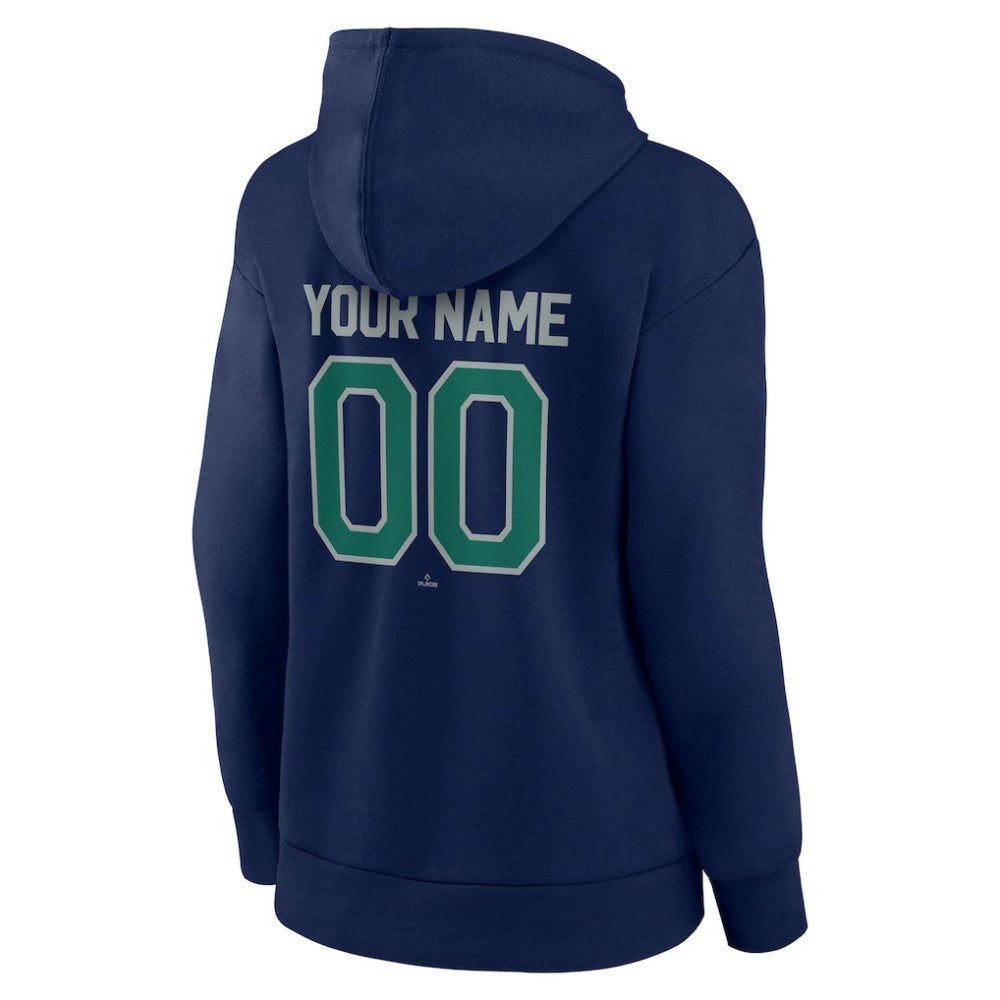 Seattle Mariners Women's Personalized Team Winning Streak Pullover Hoodie - Navy Hoodies