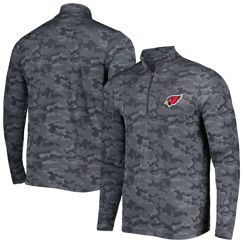 Arizona Cardinals Antigua Brigade Quarter-Zip Sweatshirt Black
