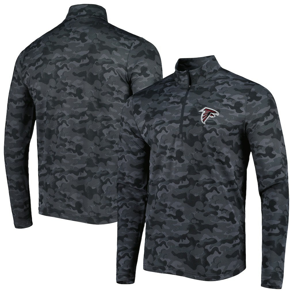 Atlanta Falcons Antigua Brigade Quarter-Zip Sweatshirt Black