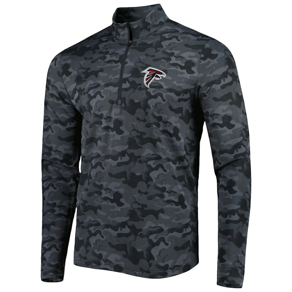 Atlanta Falcons Antigua Brigade Quarter-Zip Sweatshirt Black