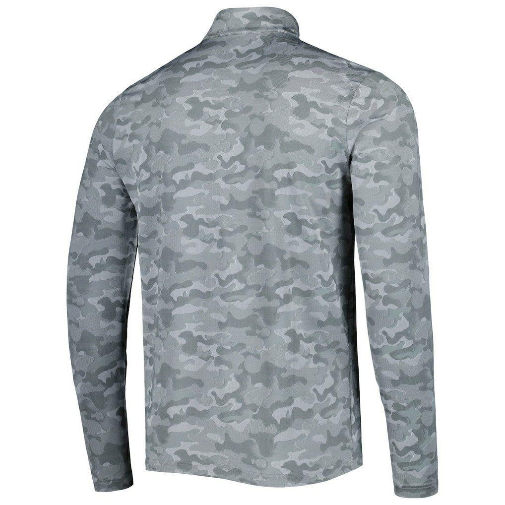 Buffalo Bills Antigua Brigade Throwback Quarter-Zip Top Gray