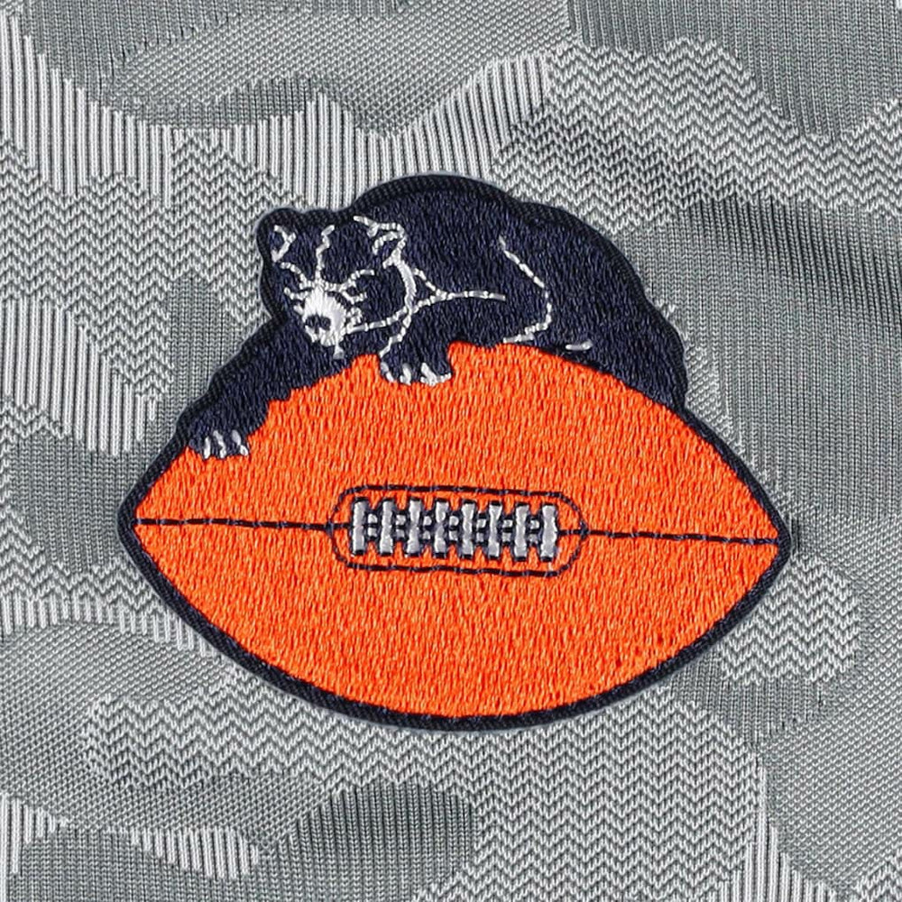 Chicago Bears Antigua Brigade Throwback Quarter-Zip Top Gray