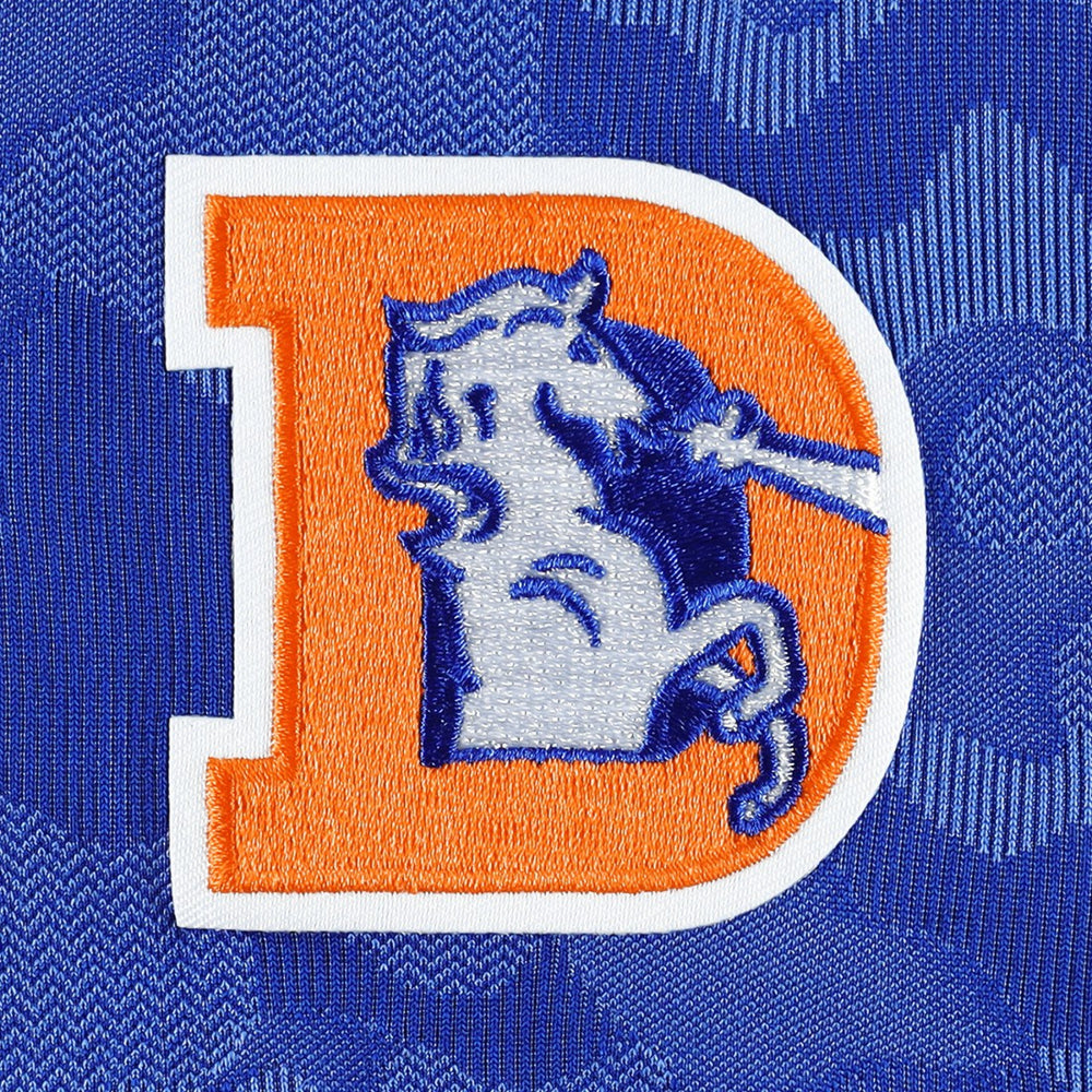 Denver Broncos Antigua Brigade Throwback Quarter-Zip Top Royal
