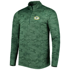Green Bay Packers Antigua Brigade Quarter-Zip Sweatshirt Green