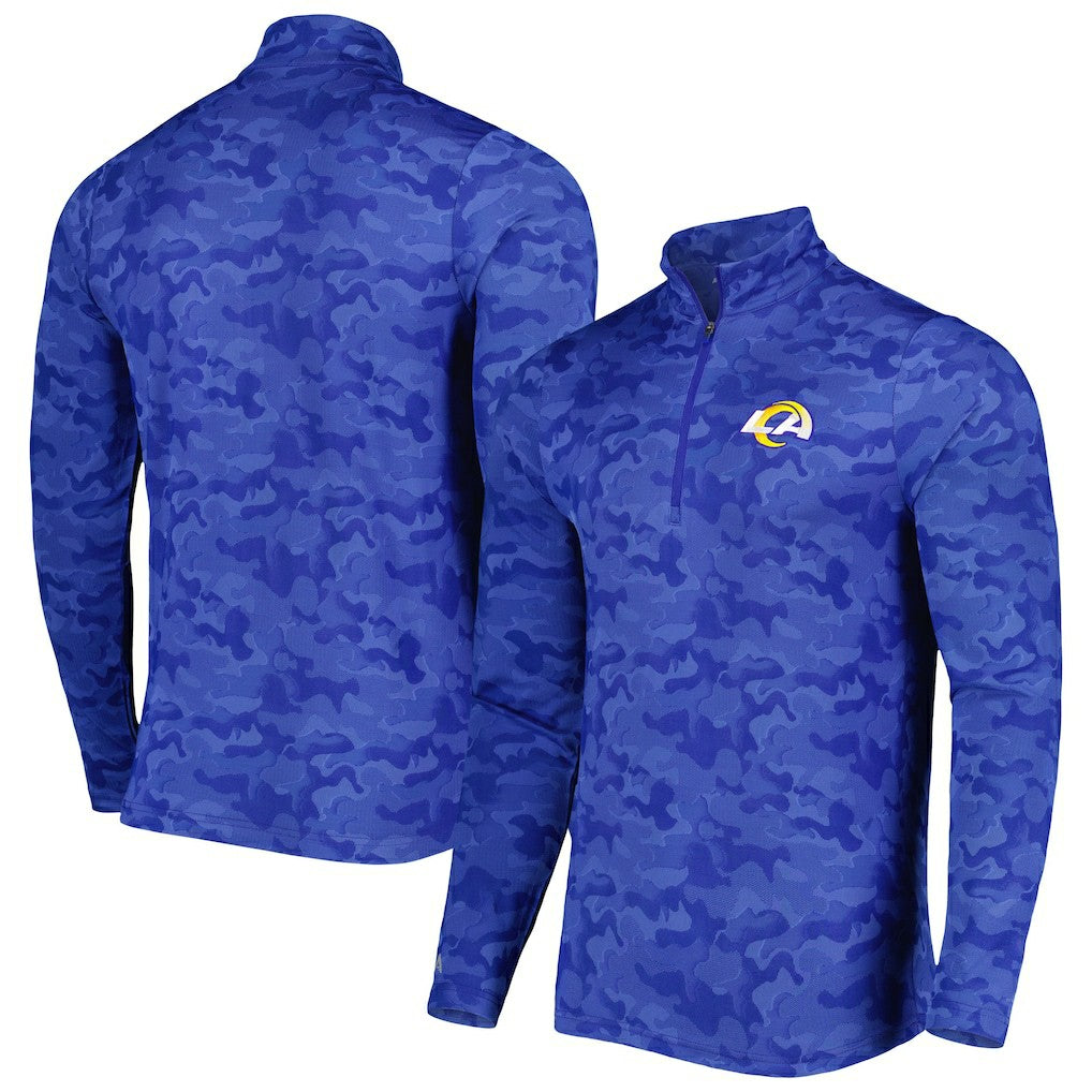 Los Angeles Rams Antigua Brigade Quarter-Zip Sweatshirt Royal