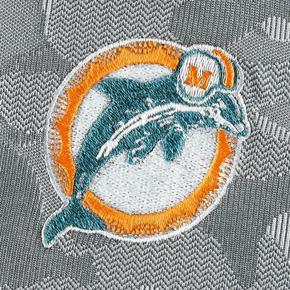 Miami Dolphins Antigua Brigade Throwback Quarter-Zip Top Gray