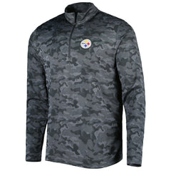 Pittsburgh Steelers Antigua Brigade Quarter-Zip Sweatshirt Black