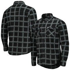 Las Vegas Raiders Antigua Industry Flannel Button-Up Shirt Jacket Black