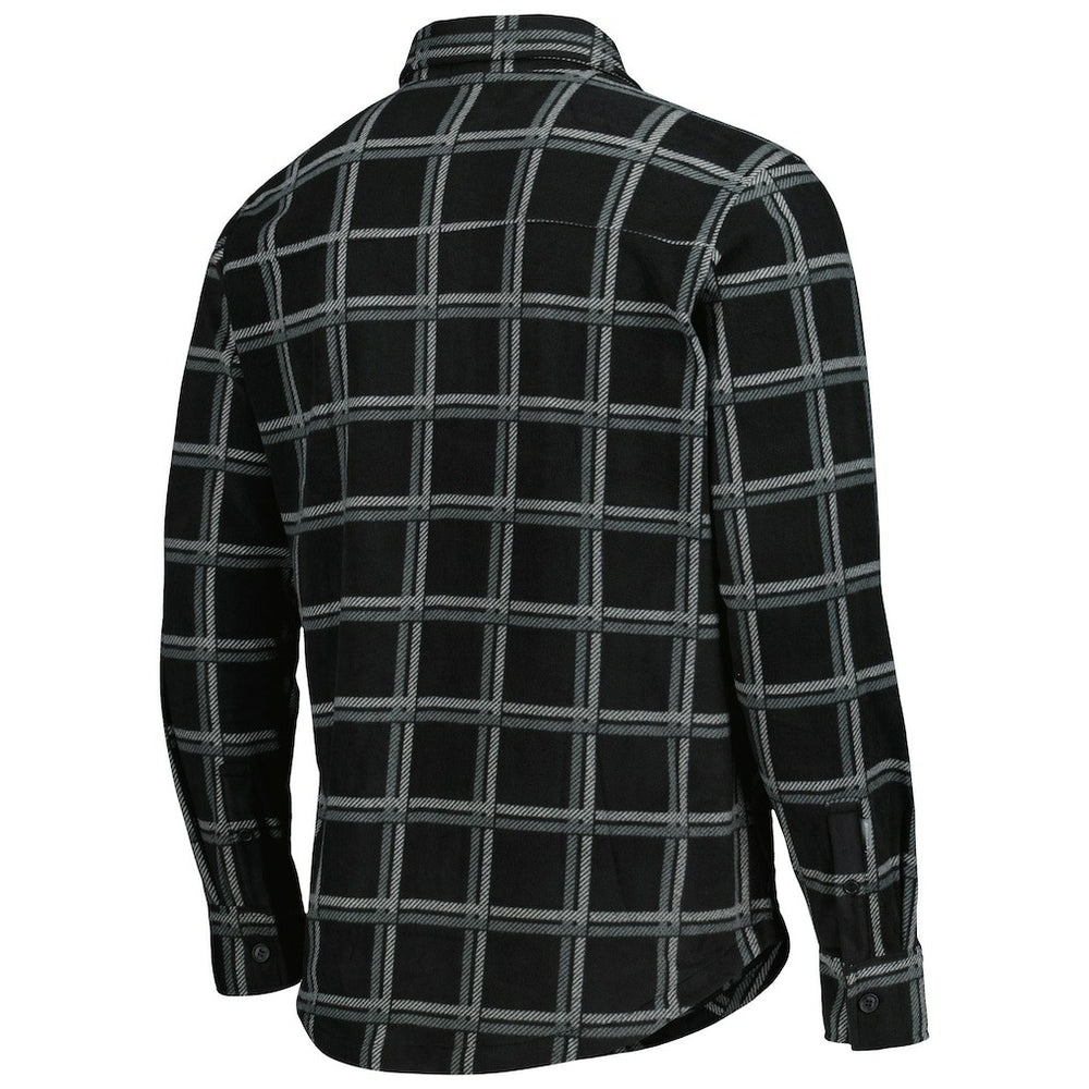Las Vegas Raiders Antigua Industry Flannel Button-Up Shirt Jacket Black