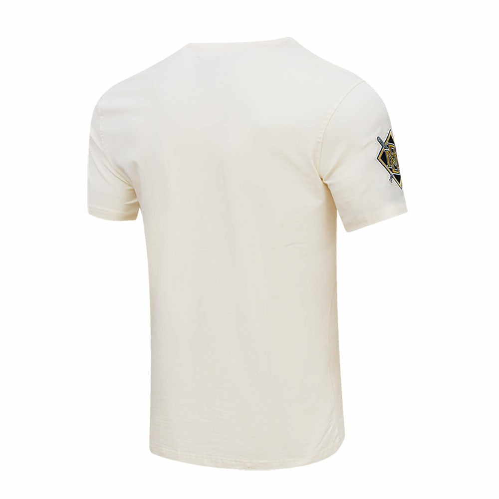 Milwaukee Brewers Pro Standard Cooperstown Collection Old English T-Shirt - Cream T-shirts