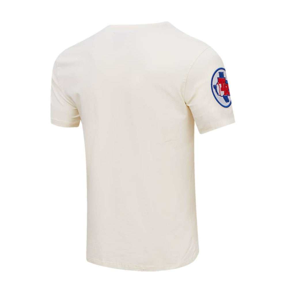 Texas Rangers Pro Standard Cooperstown Collection Old English T-Shirt - Cream T-shirts