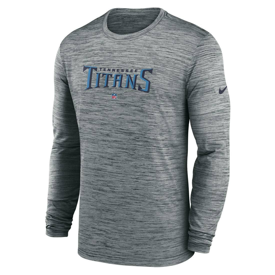 Tennessee Titans Sideline Team Velocity Performance Long Sleeve T-Shirt Heather Gray
