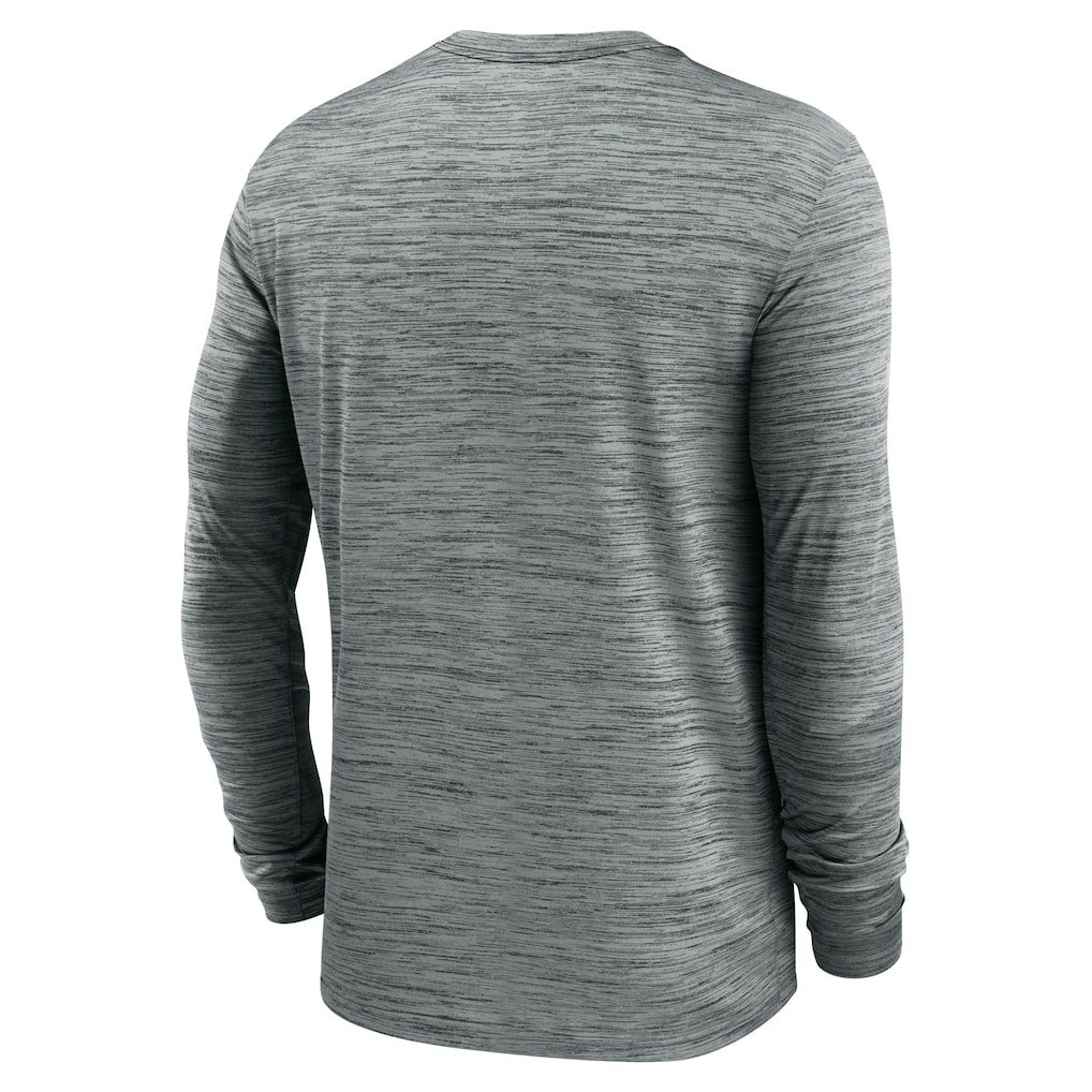 Cleveland Browns Sideline Team Velocity Performance Long Sleeve T-Shirt Heather Gray