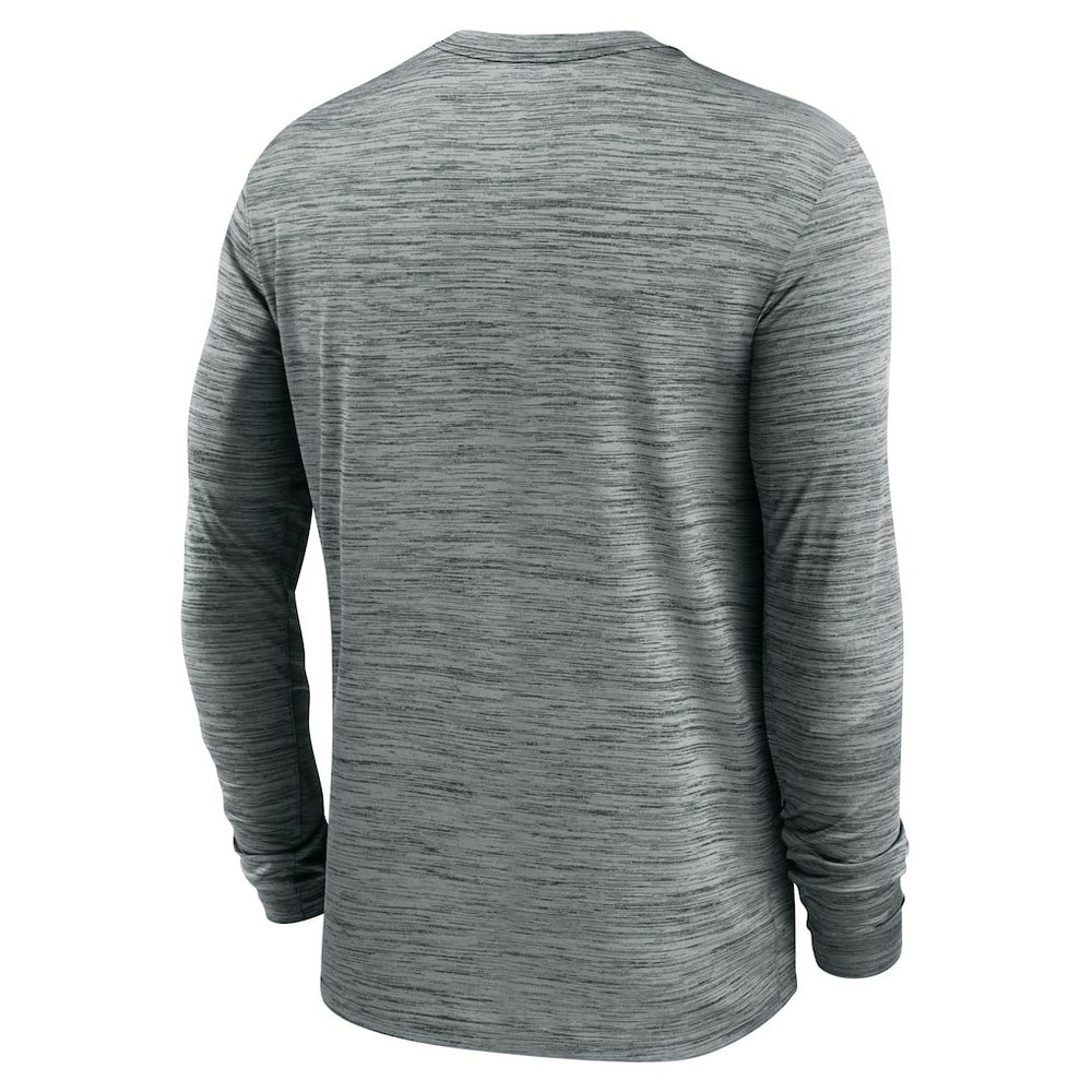 Cleveland Browns Sideline Team Velocity Performance Long Sleeve T-Shirt Heather Gray