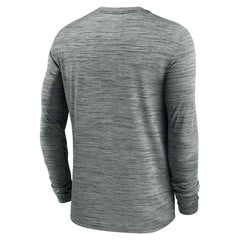 Cleveland Browns Sideline Team Velocity Performance Long Sleeve T-Shirt Heather Gray