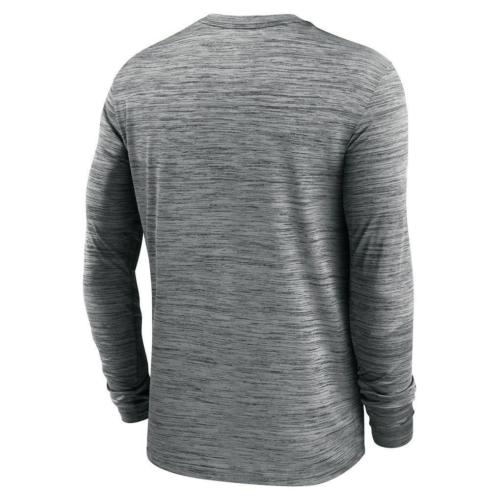 Los Angeles Rams Sideline Team Velocity Performance Long Sleeve T-Shirt Heather Gray
